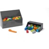 Lego® Brick Scooper Set with Two Sizes of Scoopers and Brick Separator for Fast and Easy Lego® Cleanup – Perfect for Lego® Enthusiasts, Red and Blue(Gray/Black)