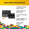 Lego® Brick Scooper Set with Two Sizes of Scoopers and Brick Separator for Fast and Easy Lego® Cleanup – Perfect for Lego® Enthusiasts, Red and Blue(Gray/Black)