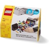 Lego® Brick Scooper Set with Two Sizes of Scoopers and Brick Separator for Fast and Easy Lego® Cleanup – Perfect for Lego® Enthusiasts, Red and Blue(Gray/Black)