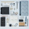 Lego Desk Drawer Set – Grey, Black, Whie | Stackable Storage Box Pull-Out Drawers 8-Knob Brick Design Toy & Desk Storage
