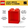 ROOM Copenhagen. LEGO Brick Set with 4-Stud and 8-Stud Box Shelves, Red | 4-Stud & 8-Stud Shelves Wall-Mounted Storage Open Storage Compartments Toy & Home Storage