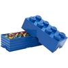 Room Copenhagen 8 LEGO Brick Box, White | BPA-Free Plastic Organizer for Bricks, Clothes & Stationery. Compatible with LEGO Brick Drawers and Other Storage Blocks(Bright Blue)