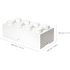 Room Copenhagen 8 LEGO Brick Box, White | BPA-Free Plastic Organizer for Bricks, Clothes & Stationery. Compatible with LEGO Brick Drawers and Other Storage Blocks(White)