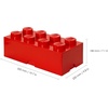 Room Copenhagen 8 LEGO Brick Box, White | BPA-Free Plastic Organizer for Bricks, Clothes & Stationery. Compatible with LEGO Brick Drawers and Other Storage Blocks(Bright Red)