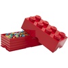 Room Copenhagen 8 LEGO Brick Box, White | BPA-Free Plastic Organizer for Bricks, Clothes & Stationery. Compatible with LEGO Brick Drawers and Other Storage Blocks(Bright Red)