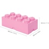 Room Copenhagen 8 LEGO Brick Box, White | BPA-Free Plastic Organizer for Bricks, Clothes & Stationery. Compatible with LEGO Brick Drawers and Other Storage Blocks(Light Purple)