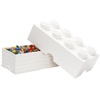 Room Copenhagen 8 LEGO Brick Box, White | BPA-Free Plastic Organizer for Bricks, Clothes & Stationery. Compatible with LEGO Brick Drawers and Other Storage Blocks(White)