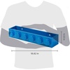 Room Copenhagen LEGO Book Rack Wall Shelf 18.9 in White | Wall-Mounted Book Rack 18.9 in Width Book & Magazine Storage Room Organization(Blue)