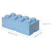 Room Copenhagen, LEGO Brick Box Stackable Storage Containers – Organizational Building Blocks – 19.69 x 9.84 x 7.09 Inches – Brick 8, Light Royal Blue | Stackable Plastic Storage Box with Lid for Kids and Adults, Ideal Desk Organizer and Toy Box