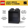 Room Copenhagen LEGO Brick Set with 4-Stud and 8-Stud Box Shelves, Black | Stackable Storage Box Storage with Lid Toy Organization Home Decor Office Kids Room