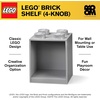 Room Copenhagen LEGO Brick Set with 4-Stud and 8-Stud Box Shelves, Gray | Stackable Storage Box Wall-Mounted Design Brick Design Open Storage Compartment Toy & Desk Storage