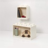Room Copenhagen LEGO Brick Set with 4-Stud and 8-Stud Box Shelves, White | 4-Stud & 8-Stud Shelves Wall-Mounted Storage Open Storage Compartments Toy & Home Storage