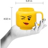 Room Copenhagen LEGO Ceramic Mug Small – Boy – 225 ml Cup for All Ages | Cool Cup Fun and Unique Ceramic Coffee Mug Tea Mug LEGO Design Dishwasher Safe Hot & Cold Drinks(Winking Girl)