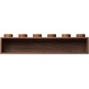 Room Copenhagen LEGO Home Dark Wooden Book Rack – Oak Shelf for Stylish Book Storage & Home Decor, Wall Shelves, Stylish and Functional Bookshelves 500x87x129 mm