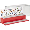 Room Copenhagen LEGO Play and Display Case, 2-Tier Toy Storage Container LEGO, Iconic Blue | Display Solution for LEGO Sets and Minifigures, LEGO Box, Home Decor(Red)