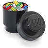 Room Copenhagen, LEGO Round Brick 1 – Stackable Storage Solution – Bright Blue(Black)