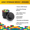Room Copenhagen, LEGO Round Brick 1 – Stackable Storage Solution – Bright Blue(Black)