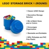 Room Copenhagen, LEGO Round Brick 1 – Stackable Storage Solution – Bright Blue(Blue)