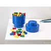 Room Copenhagen, LEGO Round Brick 1 – Stackable Storage Solution – Bright Blue(Yellow)