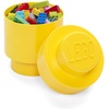 Room Copenhagen, LEGO Round Brick 1 – Stackable Storage Solution – Bright Blue(Yellow)
