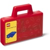 Room Copenhagen, LEGO Sorting Box to-Go – Travel Case with Organizing Dividers – Red (40870001)(Red)