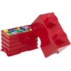 Room Copenhagen LEGO Storage Bright Red Brick 2, Stackable Bin for Toys | Medium plastic organizer box for kids playroom; BPA and PVC free; measures 4.9 x 9.8 x 7.1 in; holds 400 bricks
