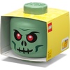 Room Copenhagen, LEGO Storage Heads Stackable Storage Container – Buildable Organizational Bins for Kid’s Toys and Accessories – 9.45 x 9.45 x 10.67in – Large, Pumpkin, Holds 500 Bricks | Holds about 500 bricks(Zombie)