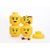Room Copenhagen, LEGO Storage Heads Stackable Storage Container – Buildable Organizational Bins for Kid’s Toys and Accessories – 9.45 x 9.45 x 10.67in – Large, Pumpkin, Holds 500 Bricks | Holds about 500 bricks(Girl)