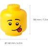 Room Copenhagen, LEGO Storage Heads Stackable Storage Container – Buildable Organizational Bins for Kid’s Toys and Accessories – 9.45 x 9.45 x 10.67in – Large, Pumpkin, Holds 500 Bricks | Holds about 500 bricks(Silly)