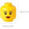 Room Copenhagen, LEGO Storage Heads Stackable Storage Container – Buildable Organizational Bins for Kid’s Toys and Accessories – 9.45 x 9.45 x 10.67in – Large, Pumpkin, Holds 500 Bricks | Holds about 500 bricks(Girl)