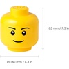 Room Copenhagen, LEGO Storage Heads Stackable Storage Container – Buildable Organizational Bins for Kid’s Toys and Accessories – 9.45 x 9.45 x 10.67in – Large, Pumpkin, Holds 500 Bricks | Holds about 500 bricks(Bright Yellow)