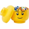 Room Copenhagen, LEGO Storage Heads Stackable Storage Container – Buildable Organizational Bins for Kid’s Toys and Accessories – 9.45 x 9.45 x 10.67in – Large, Pumpkin, Holds 500 Bricks | Holds about 500 bricks(Boy)