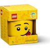 Room Copenhagen, LEGO Storage Heads Stackable Storage Container – Buildable Organizational Bins for Kid’s Toys and Accessories – 9.45 x 9.45 x 10.67in – Large, Pumpkin, Holds 500 Bricks | Holds about 500 bricks(Silly)