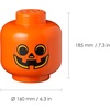 Room Copenhagen, LEGO Storage Heads Stackable Storage Container – Buildable Organizational Bins for Kid’s Toys and Accessories – 9.45 x 9.45 x 10.67in – Large, Pumpkin, Holds 500 Bricks | Holds about 500 bricks(Pumpkin)