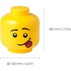 Room Copenhagen, LEGO Storage Heads Stackable Storage Container – Buildable Organizational Bins for Kid’s Toys and Accessories – 9.45 x 9.45 x 10.67in – Large, Pumpkin, Holds 500 Bricks | Holds about 500 bricks(Silly)