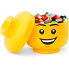 Room Copenhagen, LEGO Storage Heads Stackable Storage Container – Buildable Organizational Bins for Kid’s Toys and Accessories – 9.45 x 9.45 x 10.67in – Large, Pumpkin, Holds 500 Bricks | Holds about 500 bricks(Happy Boy)