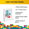 Room Copenhagen Lego Picture Frame – Stackable, Tabletop or Wall Display Photo Frame, Fits 5 x 7 in Photos, Black | LEGO Picture Frame 5 x 7 in Photos Stackable Photo Frame Tabletop Wall Display(White)