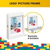 Room Copenhagen Lego Picture Frame – Stackable, Tabletop or Wall Display Photo Frame, Fits 5 x 7 in Photos, Black | LEGO Picture Frame 5 x 7 in Photos Stackable Photo Frame Tabletop Wall Display(White)