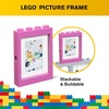 Room Copenhagen Lego Picture Frame – Stackable, Tabletop or Wall Display Photo Frame, Fits 5 x 7 in Photos, Black | LEGO Picture Frame 5 x 7 in Photos Stackable Photo Frame Tabletop Wall Display(Pink)