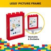 Room Copenhagen Lego Picture Frame – Stackable, Tabletop or Wall Display Photo Frame, Fits 5 x 7 in Photos, Black | LEGO Picture Frame 5 x 7 in Photos Stackable Photo Frame Tabletop Wall Display(Red)