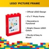 Room Copenhagen Lego Picture Frame – Stackable, Tabletop or Wall Display Photo Frame, Fits 5 x 7 in Photos, Black | LEGO Picture Frame 5 x 7 in Photos Stackable Photo Frame Tabletop Wall Display(Red)