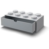 Room Copenhagen Lego Storage Brick 8 Desk Drawer, 8-Stud Stackable Tabletop Storage Box, 12.4 x 6.2 x 4.4 in, Stone Grey | Desk Drawers Office Supplies and Stackable Storage Home Decoration Home Decor Kids Room