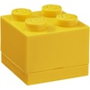LEGO Mini Box 4 – studs Yellow 1.81 x 1.81 x 1.69 in | Versatile Small Storage Box for Snacks, Jewellery, Hair Accessories, Souvenirs & More – Dishwasher Safe,