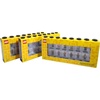 LEGO Minifigure Display Case 16 Black Space for 16 Minifigures | BPA-free large cabinet with 16 individual compartments and baseplates. Securely showcase your favorite LEGO characters(Black)