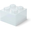 LEGO Storage Brick 4 Storage Box with Lid Glitter Violet | LEGO Brick Storage Box Stackable Organizer Toy, Desk & Shelf Storage Brick Size 4(Glitter Translucent)