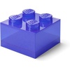 LEGO Storage Brick 4 Storage Box with Lid Glitter Violet | LEGO Brick Storage Box Stackable Organizer Toy, Desk & Shelf Storage Brick Size 4(Glitter Violet)
