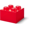 LEGO Storage Brick 4 Storage Box with Lid Translucent Blue | LEGO Brick Storage Box Stackable Organizer Toy, Desk & Shelf Storage Brick Size 4(Translucent Red)