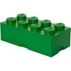 LEGO Storage Brick 8 – studs GREEN – Stackable Plastic Storage Box with Lid for Kids and Adults, Ideal Desk Organizer and Toy Box – 12.1L Capacity