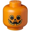 LEGO Storage Head (Mini) – Pumpkin – 4 x 4.5 Inches (10.2 x 11.5 cm) – Stackable Plastic Storage Box with Lid for Kids’ Toy Organizer and Room Decor