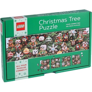 LEGO Christmas Tree Puzzle | Four Connecting 100-Piece Jigsaw Puzzles(Lego Christmas Tree)